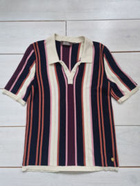 4Funky Flavours 'Let's work for a while' top. Maat L. Gestreept.