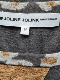 Joline Jolink trui. Mt. M. Grijs/goudkleurig.