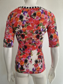 Marc Cain top. Maat 4, Roze/print.