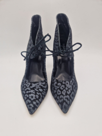 Mille Grazie luipaard print pumps. Maat 42, Zwart/grijs.