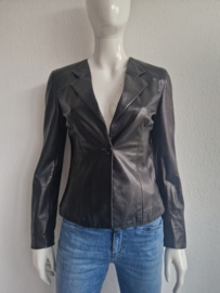 Armani Collezioni blazer. IT. Maat 42, Zwart/leer.