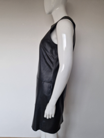 Marc O'Polo jurk. Maat 40, Zwart/lamsleer.