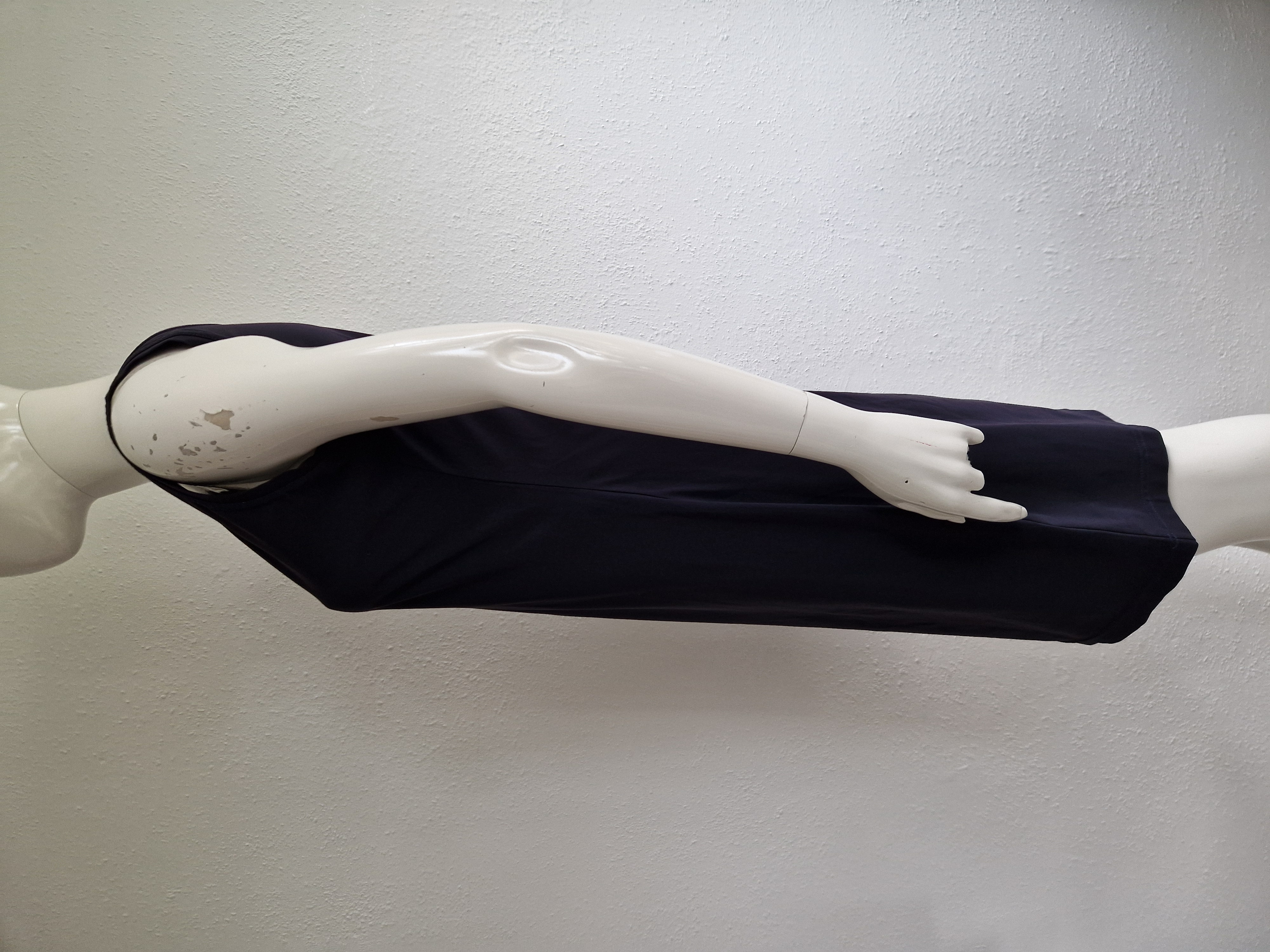 Margriet Nannings hemdjurk. Maat 4. Blauw/travelstof.