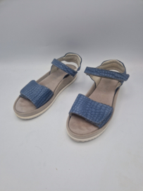 Annalina sandalen. Maat 41, Blauw/leer.