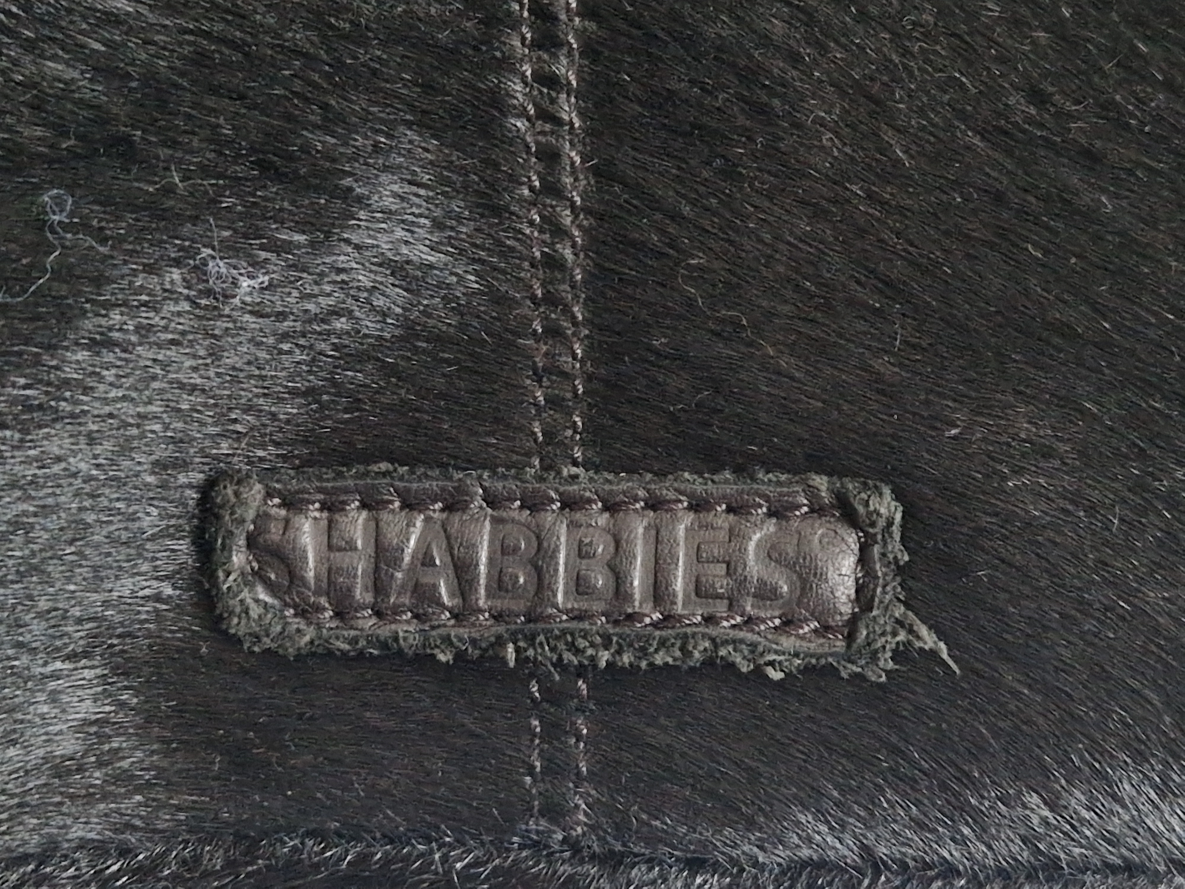 Shabbies shopper. Zwart/vachtleer.