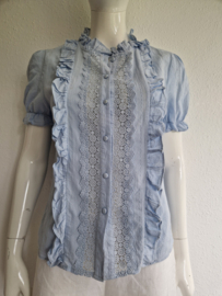 Golden Live blouse. Maat M. Lichtblauw.