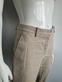 Cambio cropped pantalon. Maat 40, Beige/linnen.