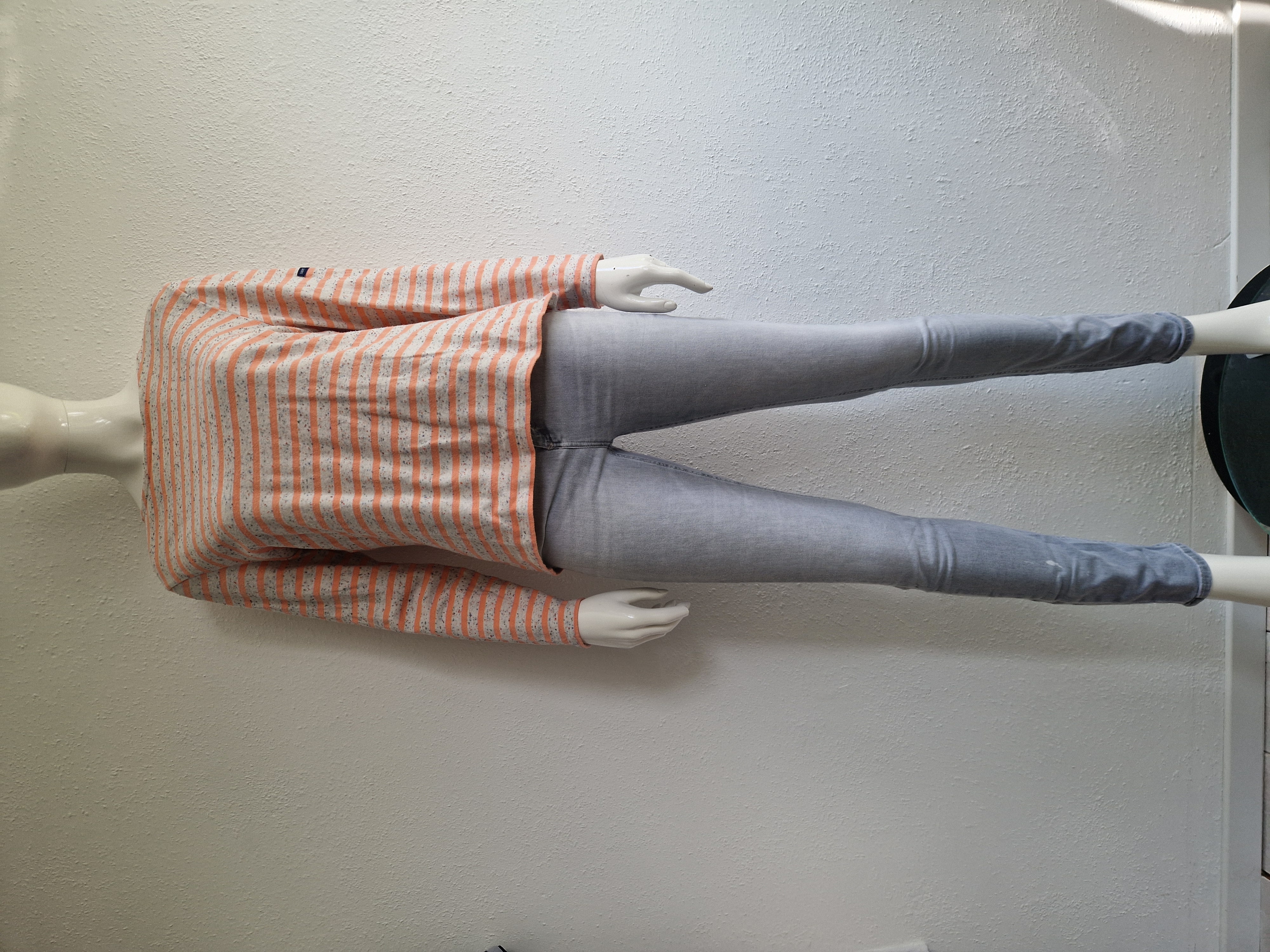 Saint James Bretons shirt. Maat 40, Zalm/crème.
