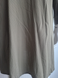 Opus blouse Farla. Maat 42, Olijfgroen/stippenprint.