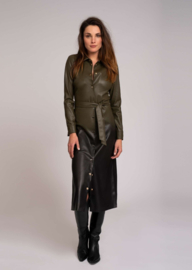 Fifth House jurk in kaki lederlook | maat 38 |