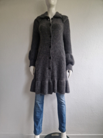 Marc Cain vest. Maat 3,Grijs/wolblend.