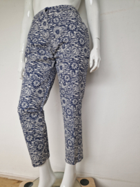 BRAX pantalon Maron. Mt. 44, Blauw/crème/print.