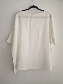 J.C. Sophie linnen top. Maat AS. Crème