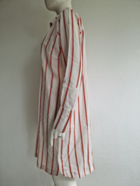 Oilily jurk Dreux. Maat 40, Wit/rood gestreept.