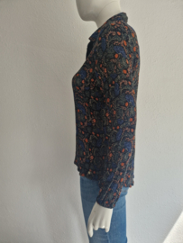 Zusss blouse top. Maat M. Zwart/print.