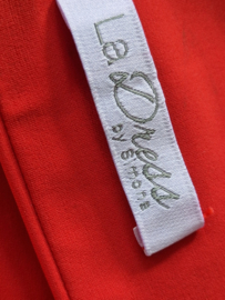 La Dress jurk Caroline. Maat L. Rood/travelstof.