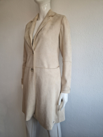 Rino & Pelle mantel Babice. Maat 38, Beige/suedine.