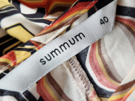 Summum top. Maat 40. Oranje/geel/print.