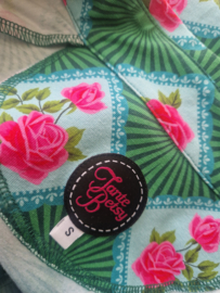 Tante Betsy blouse. Maat S. Turquoise/groen/roze