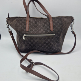 Joop! Handtas. Maat M. Dark grey/leer.