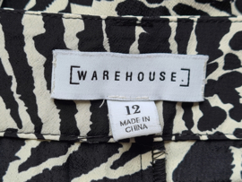 Warehouse midi plissérok. Mt. 12. Zebraprint.