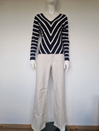 Marc Cain top in zwart met witte strepen| N3 |
