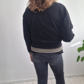 Summum Woman vest. Maat M, Zwart/creme.