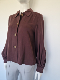 Riani luxe blouse/jasje. Maat 38. Bruin/lyocell