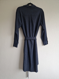 Shirtdress Joline Jolink. Model FALL. Maat M. Blauw/zijde