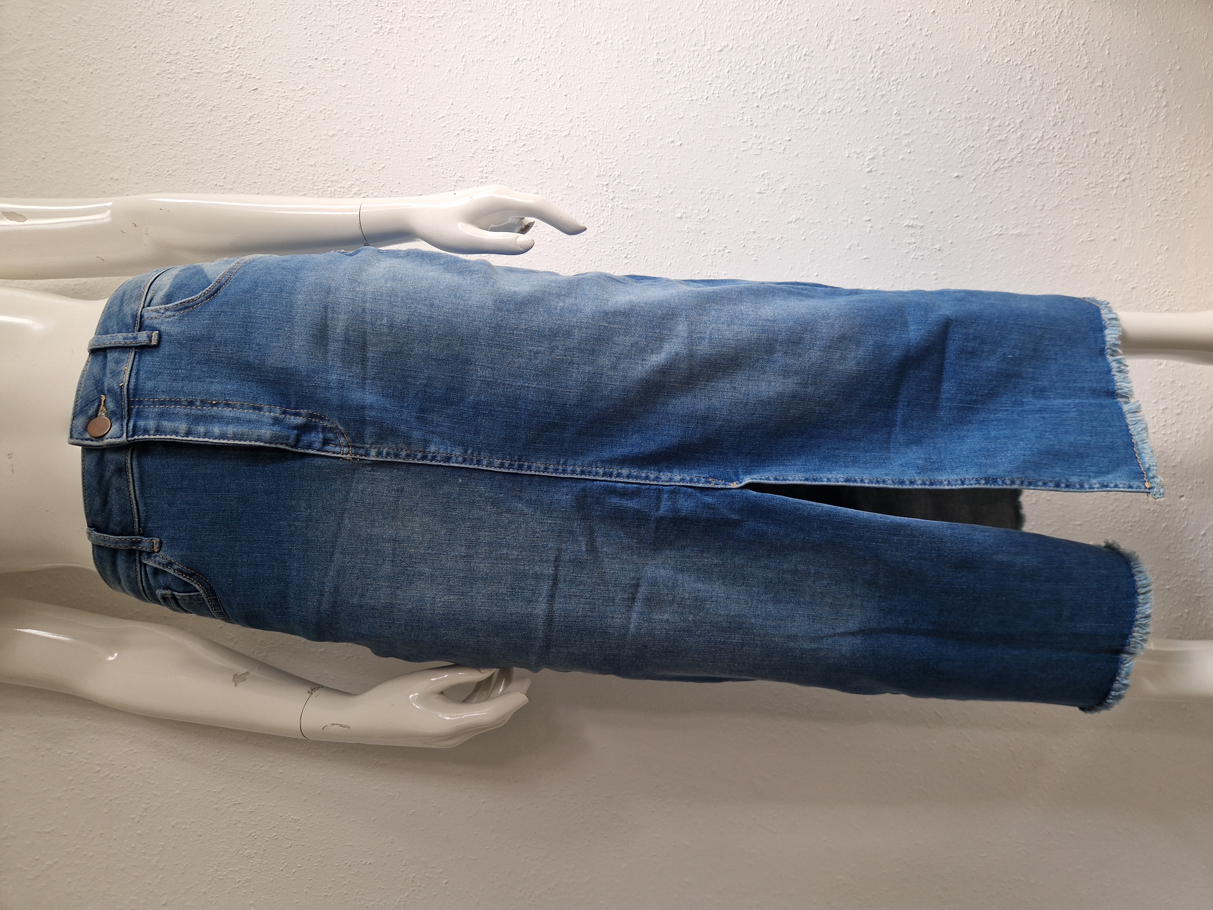 Ivy Beau jeansrok met split. Maat 38, Blauw.