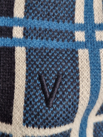 Vanilia cropped trui. Maat 36, Blauw/ruit.