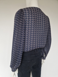 Elisabetta Franchi bodysuit. IT. maat 44, Blauw/chainprint.