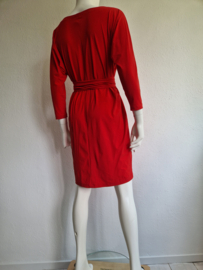 La Dress jurk Caroline. Maat L. Rood/travelstof.