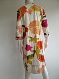 FFC zomerjurk. Maat 40, Crème/bloemenprint.