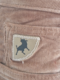 Lois Ravel high rise flared pantalon. Maat S. Cognac.