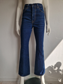 Levi's Ribcage boot Highwaist flared jeans. Maat 26, Donkerblauw.