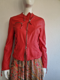 DNA biker jasje. Maat 5, Roze/leer.