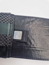 Just Cavalli tailleriem. 85 cm. Zwart/groen/leer.