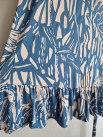 Juffrouw Jansen overslag rok Orianna. Maat S, Blauw