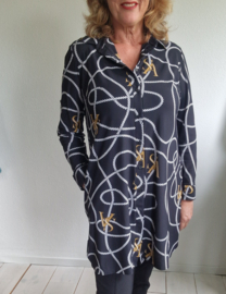 Studio Anneloes tuniek. Maat 40, Zwart/print.