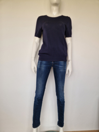 Summum fijngebreide top S donkerblauw