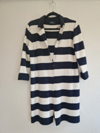 Purdey vest. Maat M. Zwart/crème gestreept.