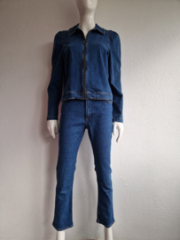 Studio Anneloes jasje met ritssluiting. Maat 40. Blauw/denim.