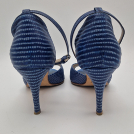 Kop en Staart sandalette pumps. Maat 40, Blauw.
