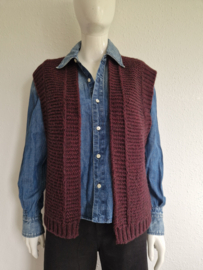 By-Bar gilet SEM. Maat M. Aubergine/wol.