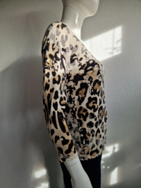 Eva & Claudi vest. Maat L. Dierenprint/zijde.