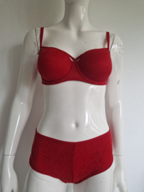 Marlies Dekkers bh en slip Space Odyssey. Maat 80B/L. Rood.