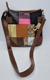 Coach cross body tasje. Patchwork/ diverse materialen.