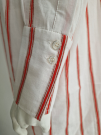 Oilily jurk Dreux. Maat 40, Wit/rood gestreept.