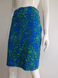 Lien & Giel rok. Maat L. Blauw/groen/print.